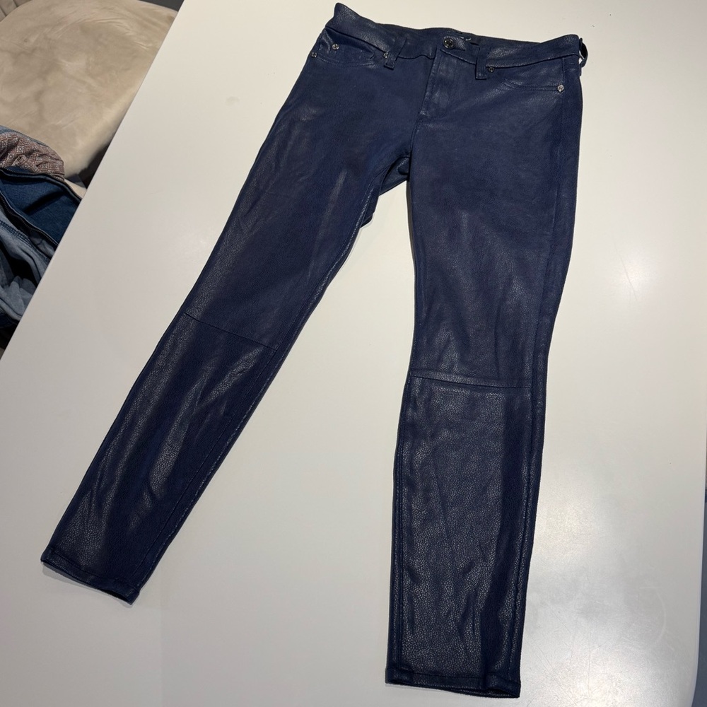 7 For All Mankind Navy Textured Pants